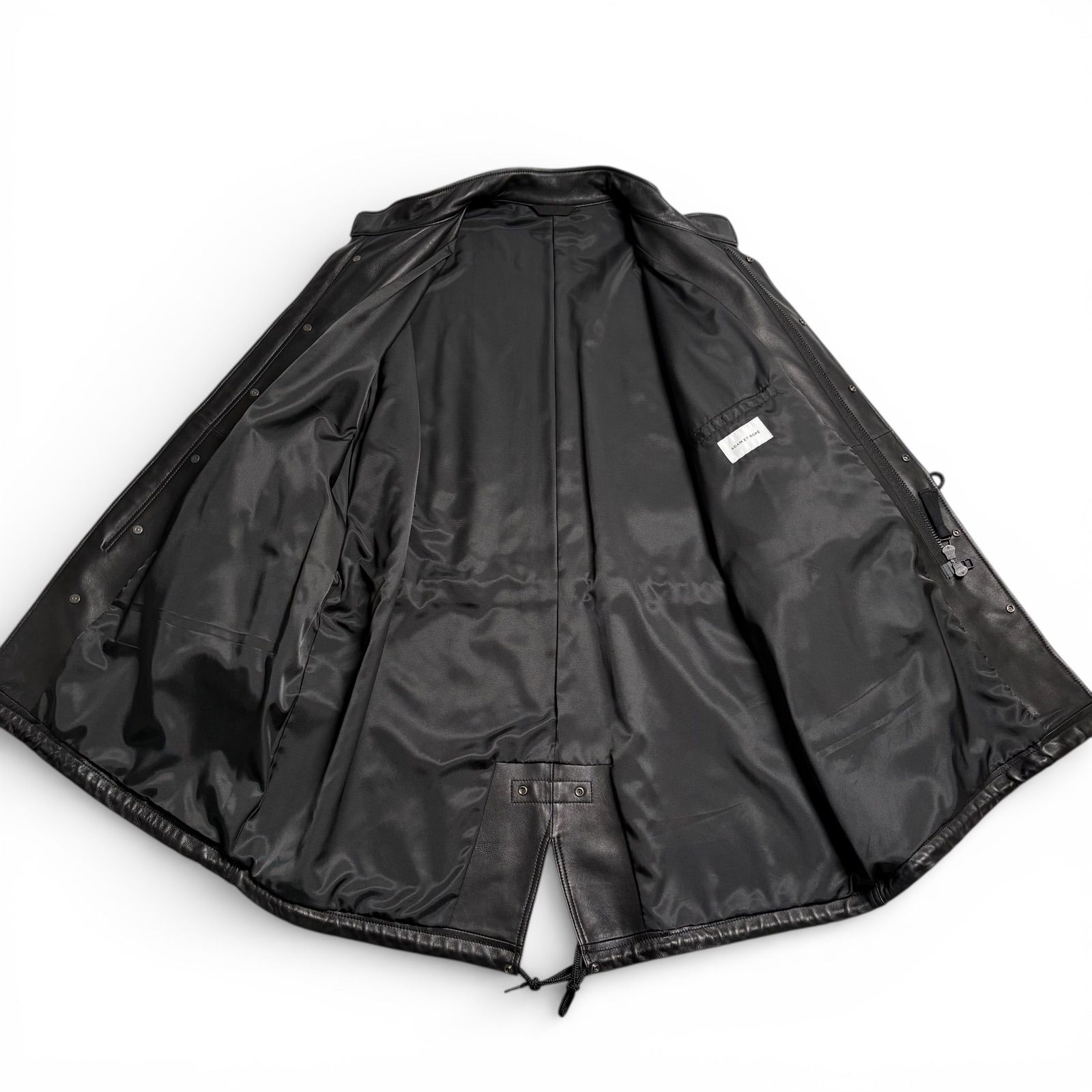 定価8.9万】ADAM ET ROPE レザージャケット モッズコート 黒 L 