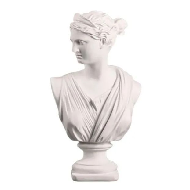 置物 オブジェ ギリシャ神話 女神 上半身 白い彫刻風 ヨーロッパ 北欧