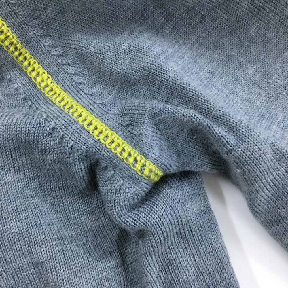 美品】バンカーメンタリティー セーター グレー ウール100% 背面