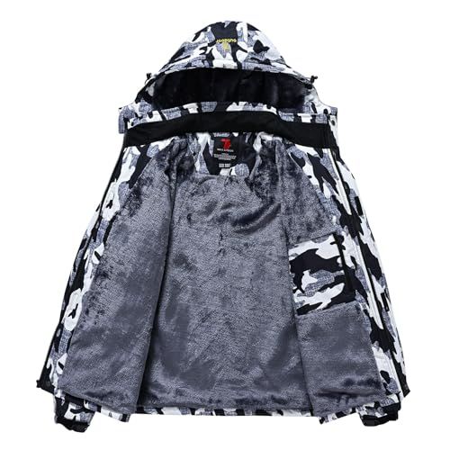 Gopune] メンズ アウトドア ジャケット 裏ボア ハイキングウェア 多