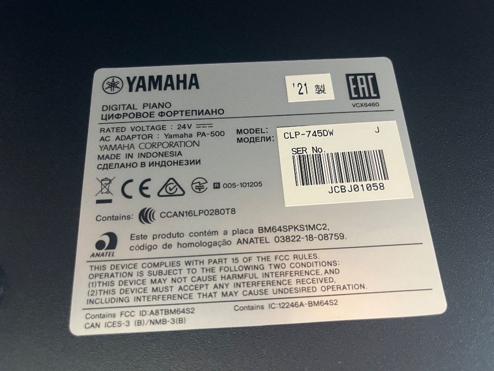 ☆78108【電子ピアノ】YAMAHA CLP745DW 21年製 - メルカリ