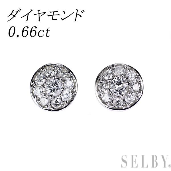 Pt850 ダイヤモンド ピアス 0.66ct - メルカリ