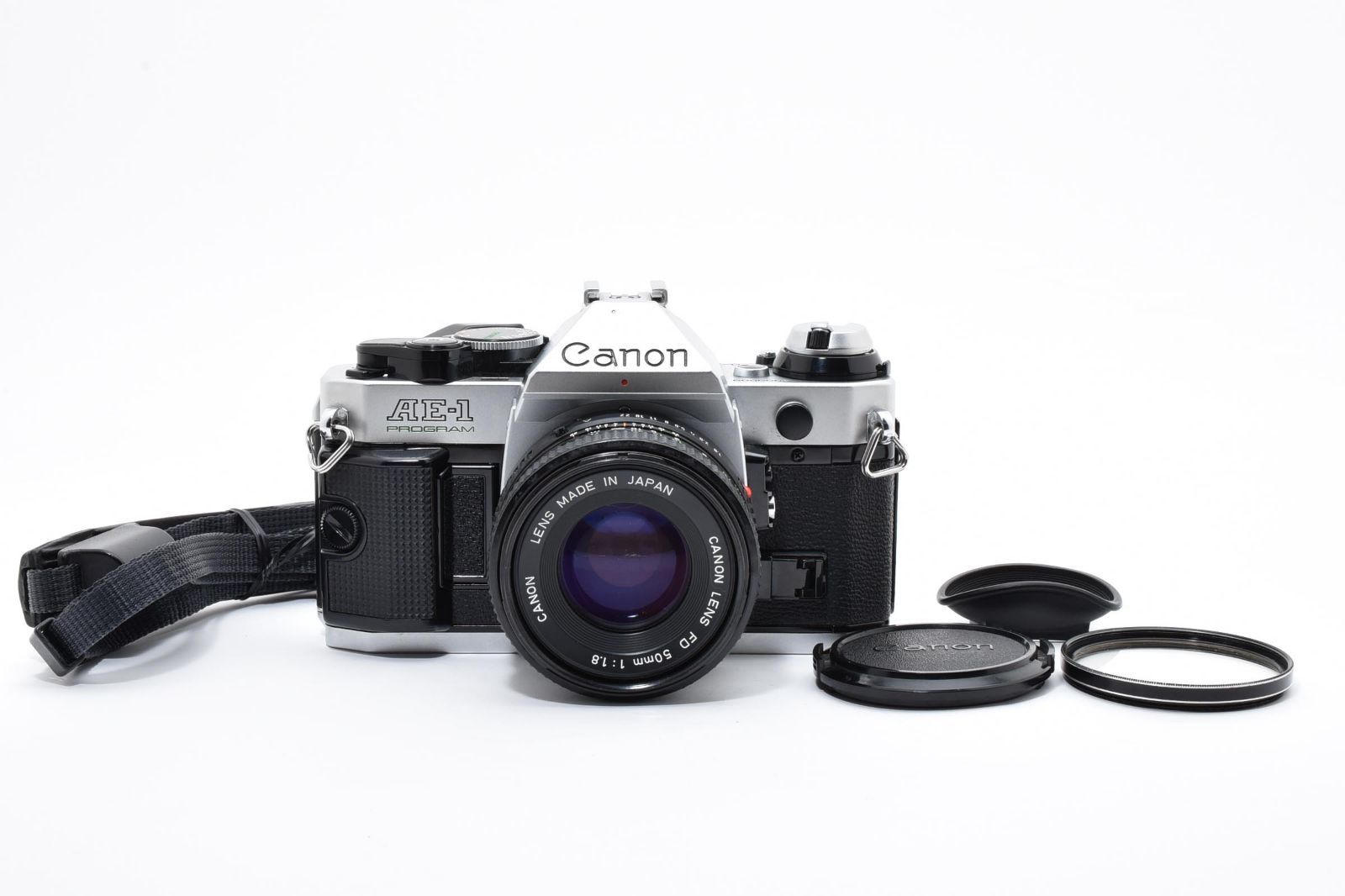 5799 【並品】 Canon Ae-1 Program Slr Film Camera New Fd 50mm F1.8