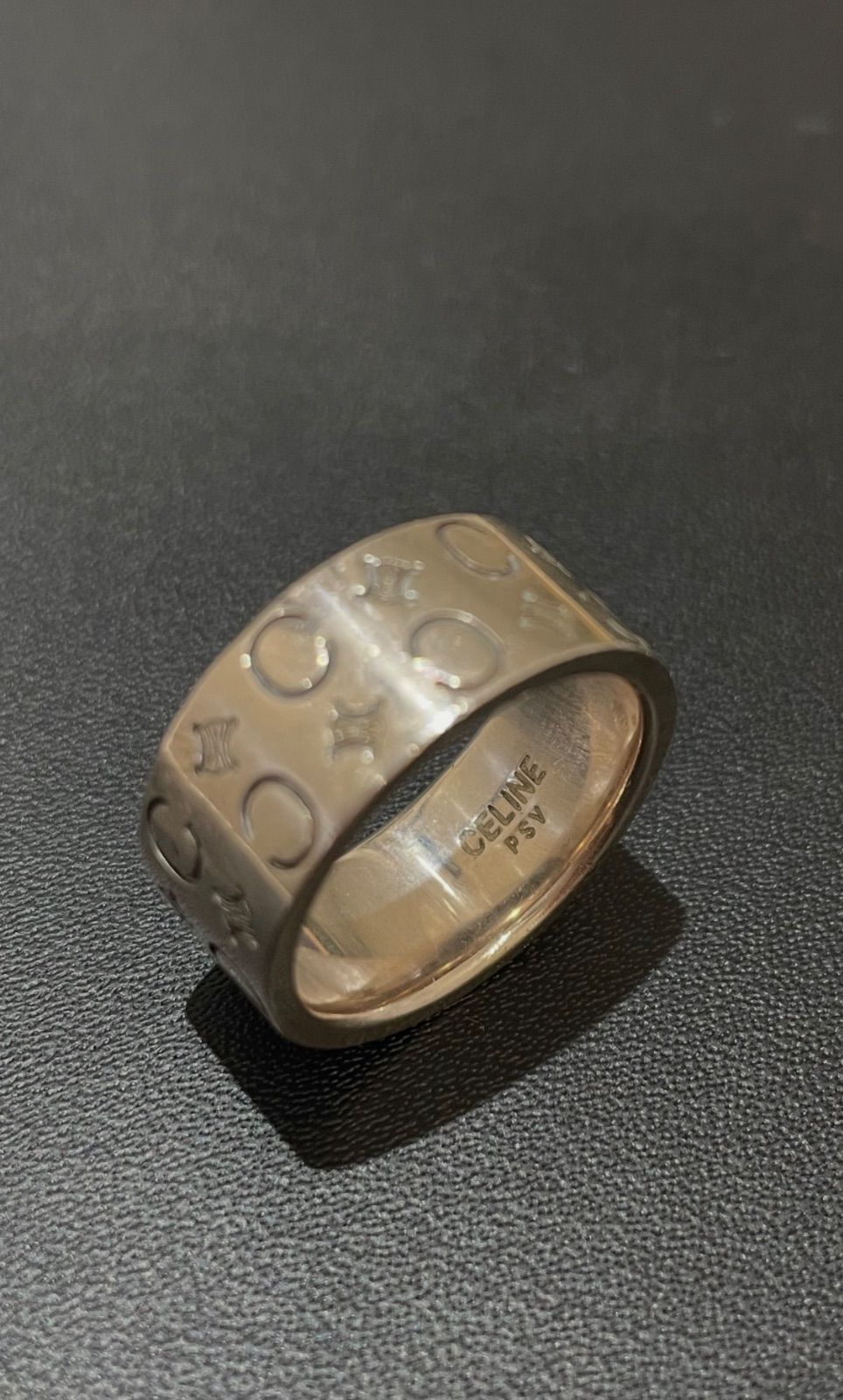 CELINE セリーヌ リング 指輪 マカダム PSV刻印 シルバー プラチナ
