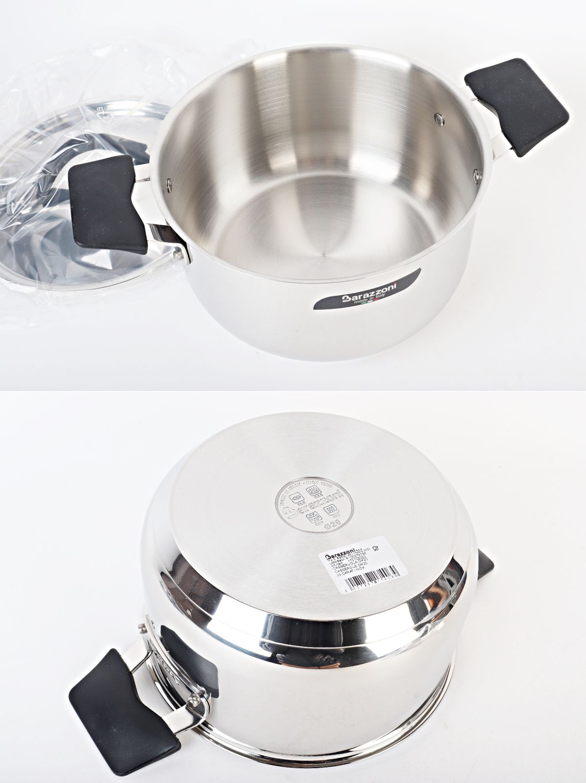 訳あり Barazzoni 鍋 ふた セット 10点 33-CARATI INOX シルバー 33CT5