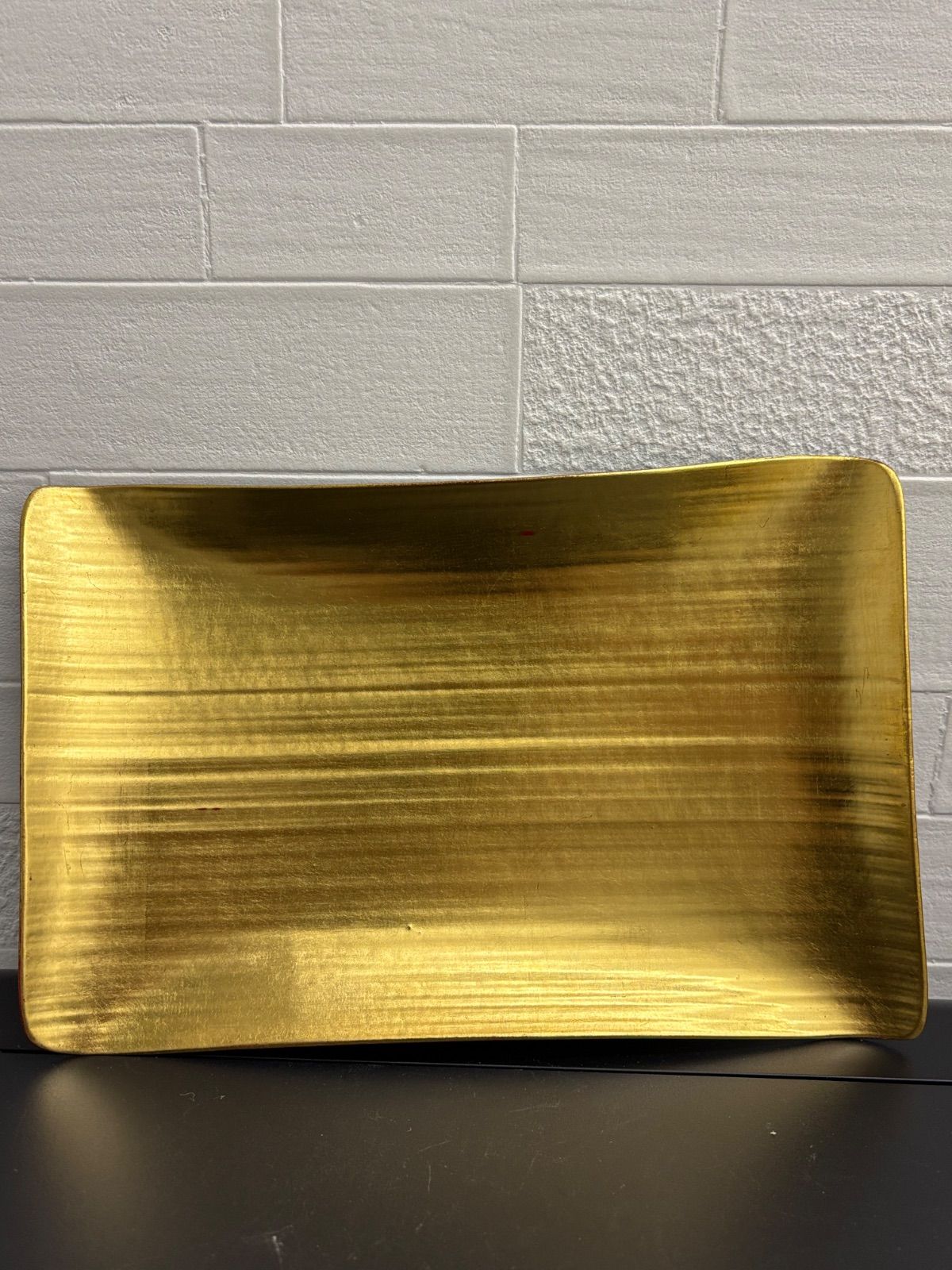 希少アンティーク象彦（ぞうひこ）の「瑞雲」金箔竹皿（菓子盆