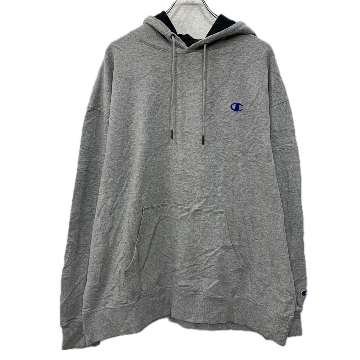 Champion ロゴスウェット パーカー 2XL グレー チャンピオン プル 