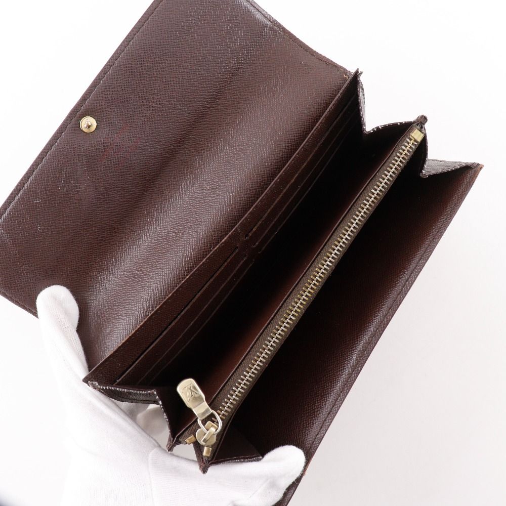 ルイヴィトン ダミエ ポルトフォイユ サラ 長財布 茶 N61734 LOUIS VUITTON】ルイ・ヴィトン ポルトフォイユ・サラ N61734 ダミエ