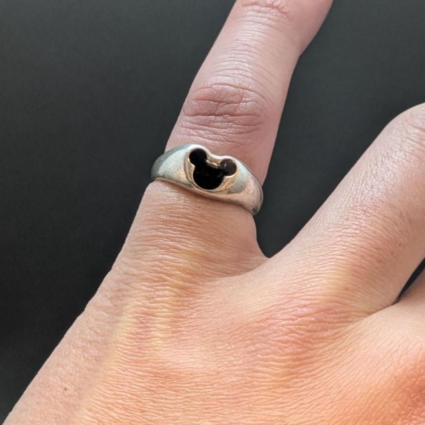 US ヴィンテージ DISNEY ミッキー スターリングシルバー925 シグネット