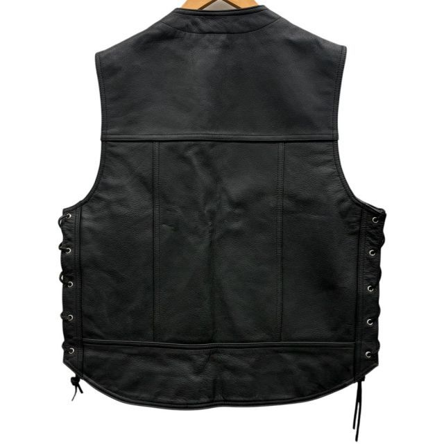 HARLEY DAVIDSON レザー コンチョベスト 98241-97VM サイズL ブラック