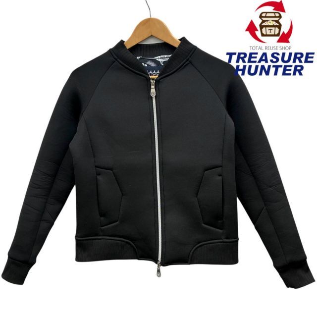 未使用級 ムータマリン ボンディング ジャケット 裏地総柄 MA-1 ブラック muta MARINE ボンディングジャケット YMMX-180511 サイズF ブラック