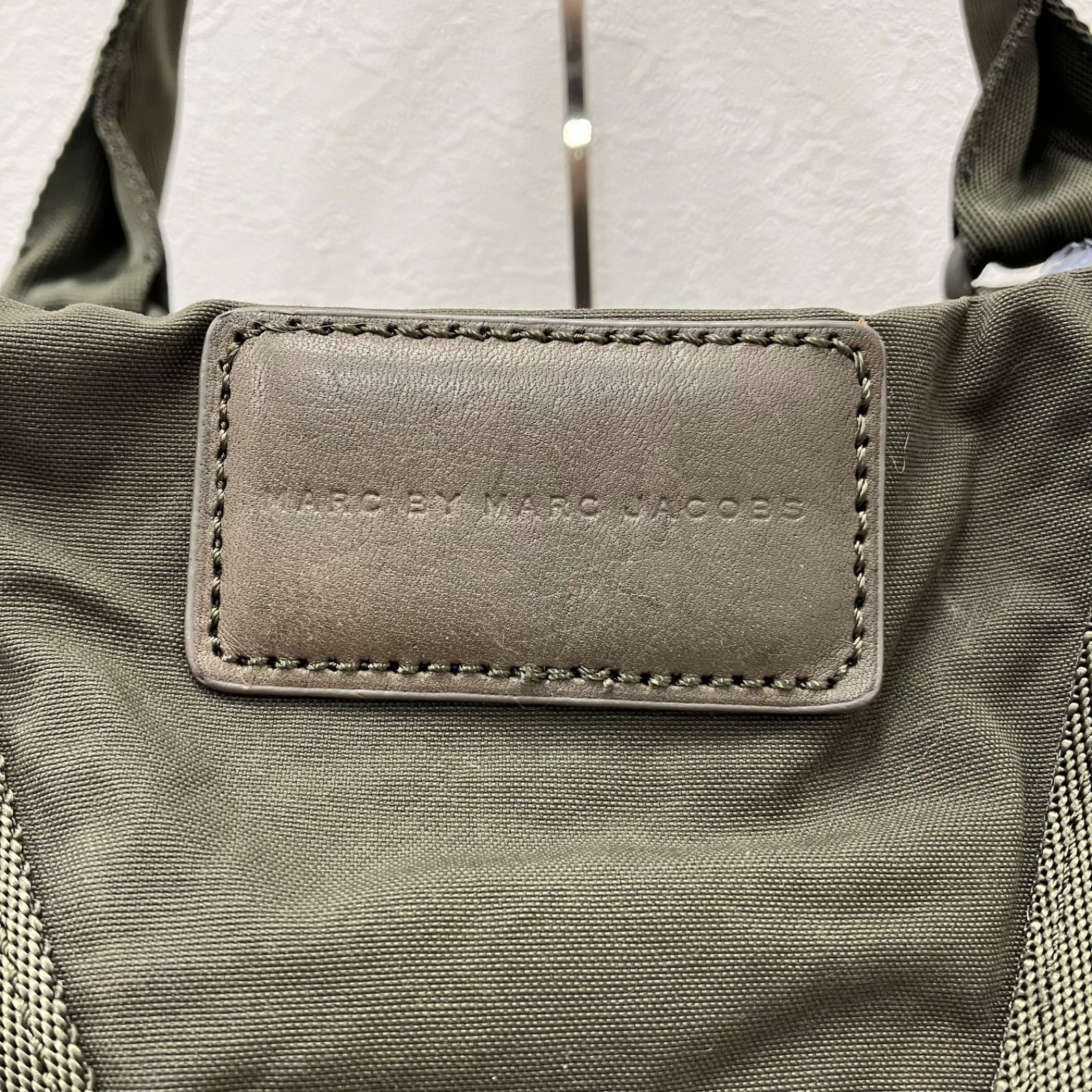 マークジェイコブス トートバッグ ビッグサイズ カーキ バイカラー
