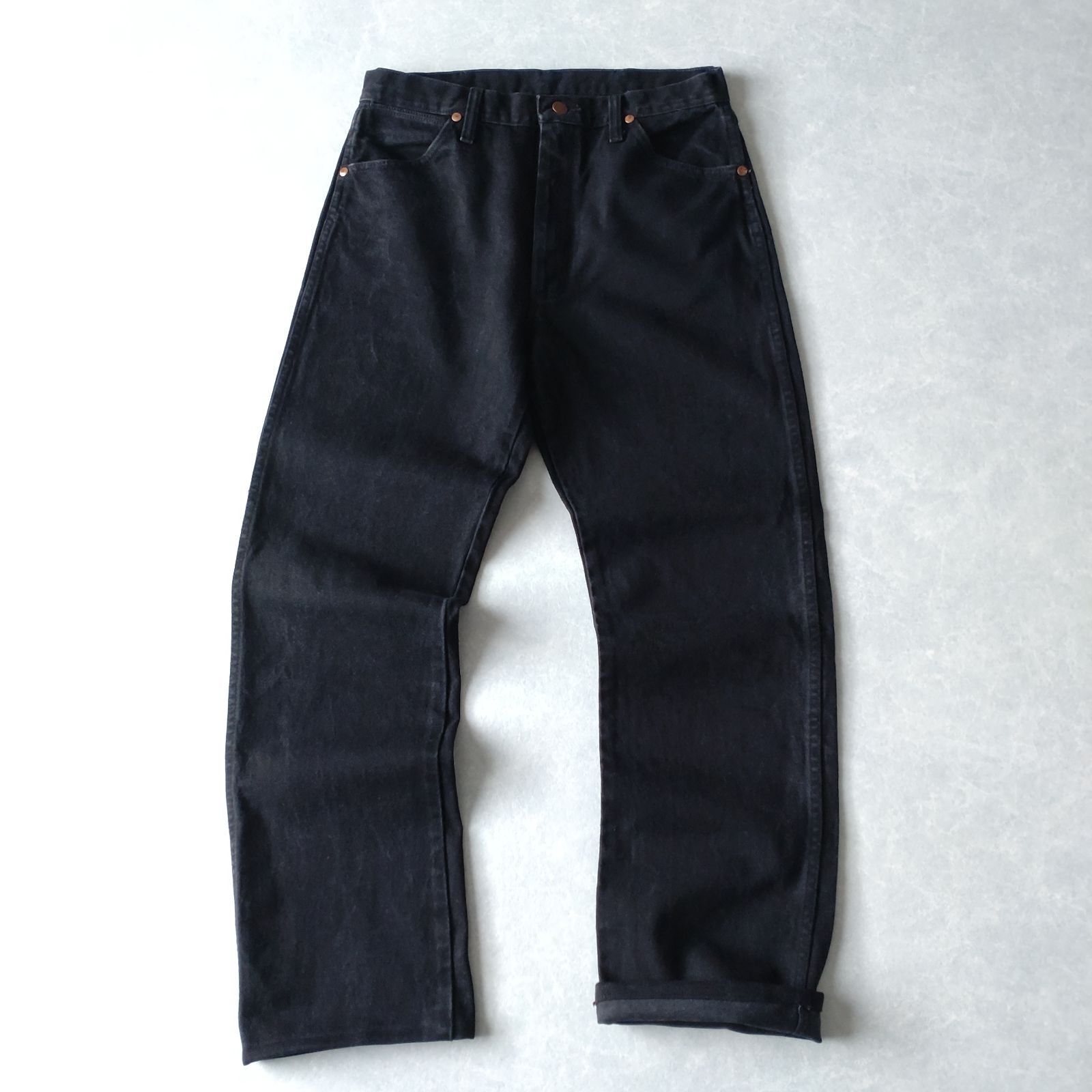 ■古着 Wrangler ラングラー ブラックジーンズ デニムパンツ 黒 実寸W31L30【L5420】