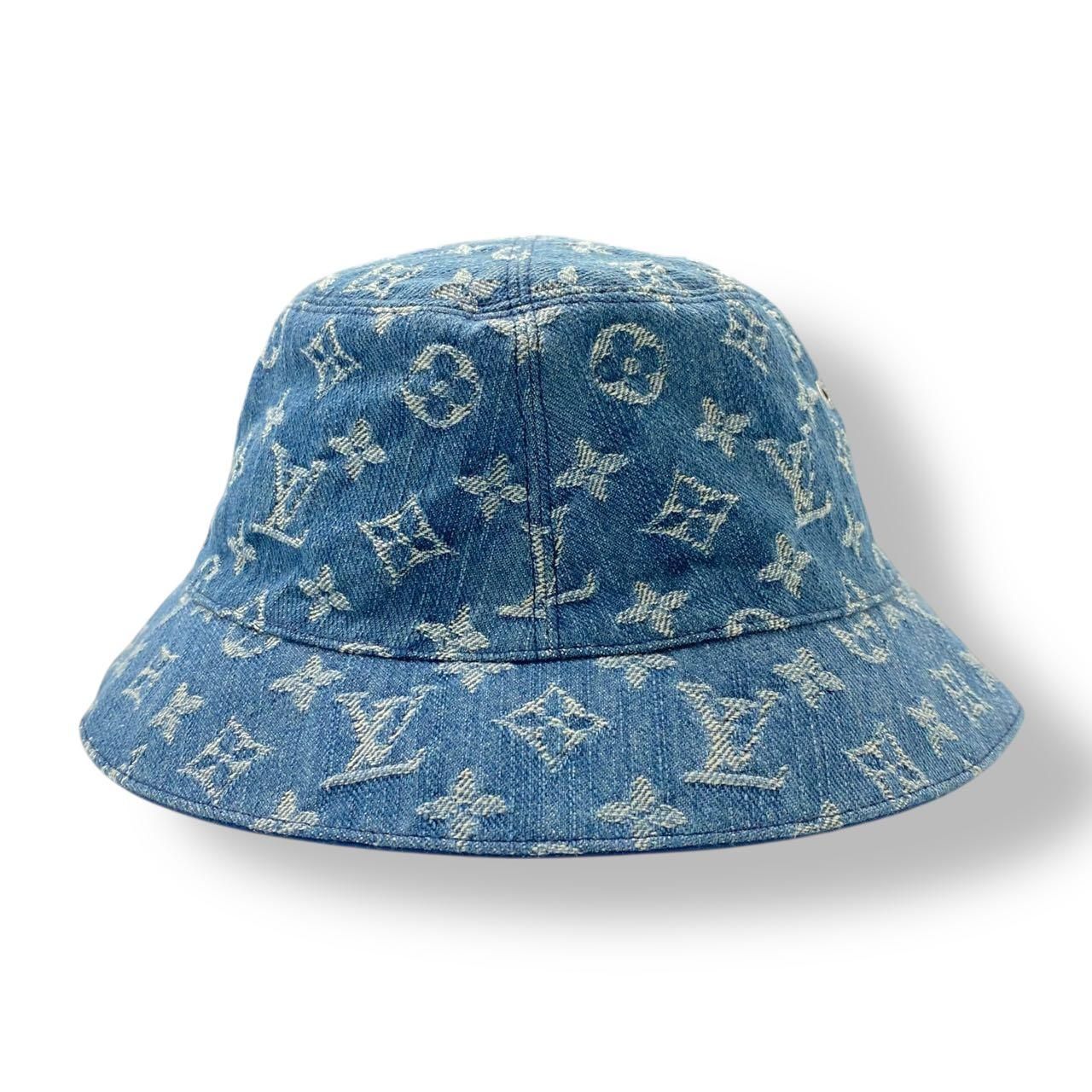 【美品】ルイヴィトン ボネ モノグラム エッセンシャル デニム バケット ハット 極美品 LOUIS VUITTON ルイヴィトン ボネ モノグラム エッセンシャル