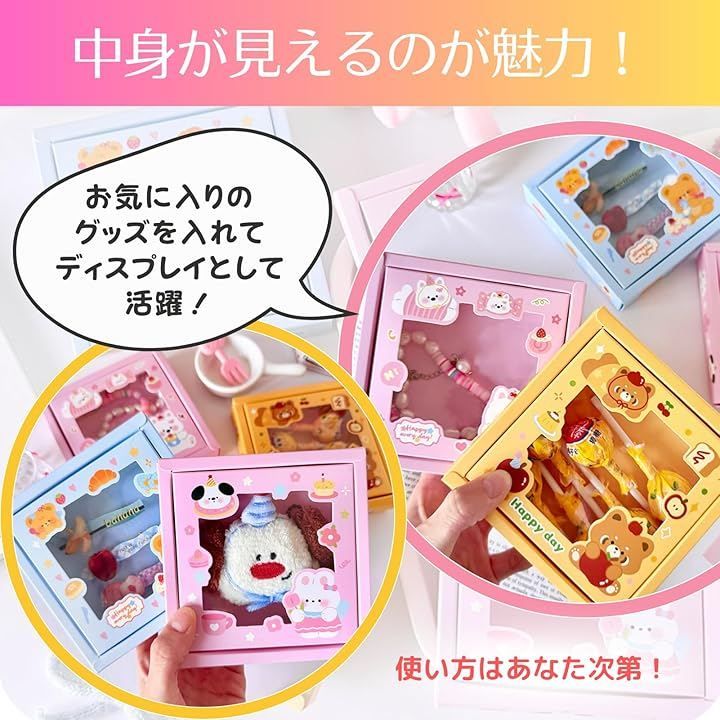 Uccellino 四角 ギフトボックス 12箱 窓付き ラッピング プレゼント