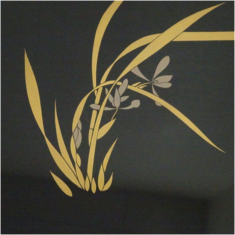 輪島塗 稲忠漆芸堂謹製 菖蒲蒔絵丸盆（箱付） 和食器 おしゃれ 茶道具