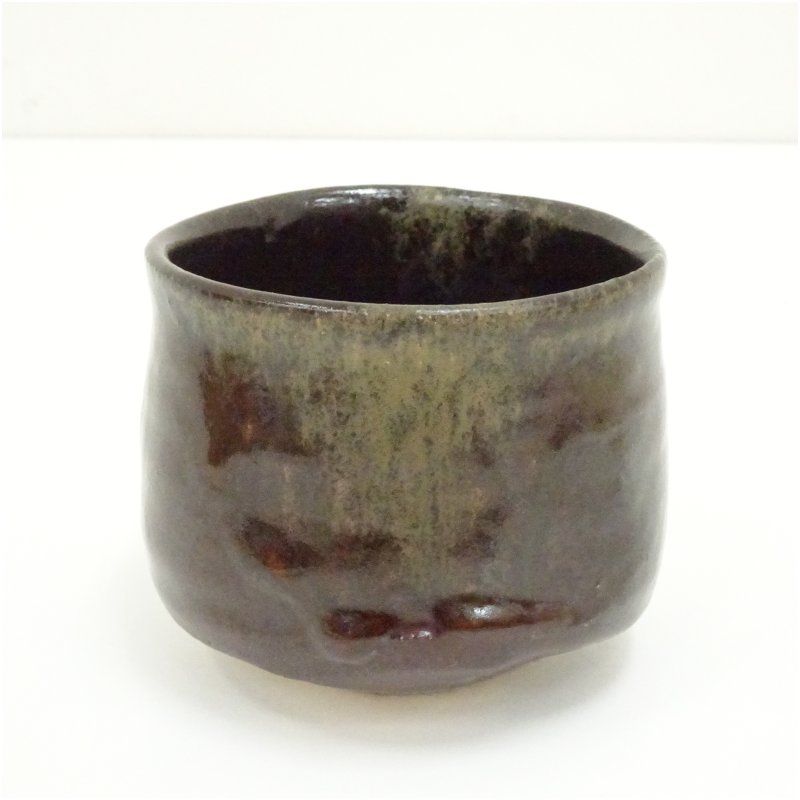 紀州焼 葵窯 二代 寒川栖豊造 瀬戸写茶碗（共箱） 茶道 抹茶 おしゃれ