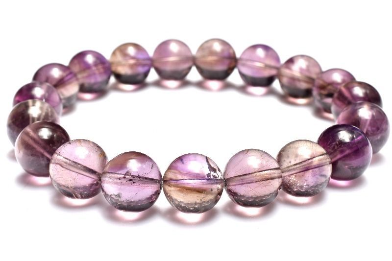1点物】バイカラー スーパーセブンアメジスト 10mm ブレスレット