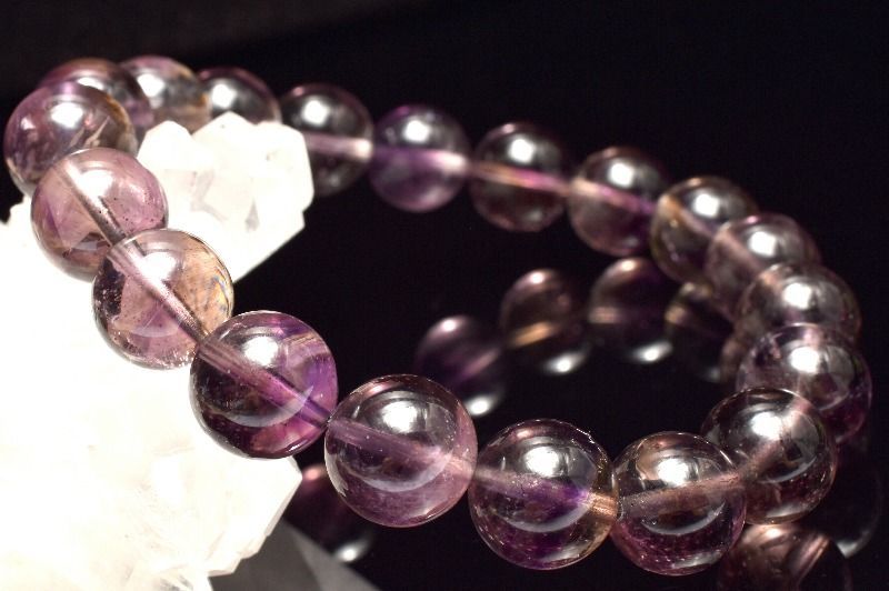 1点物】バイカラー スーパーセブンアメジスト 10mm ブレスレット