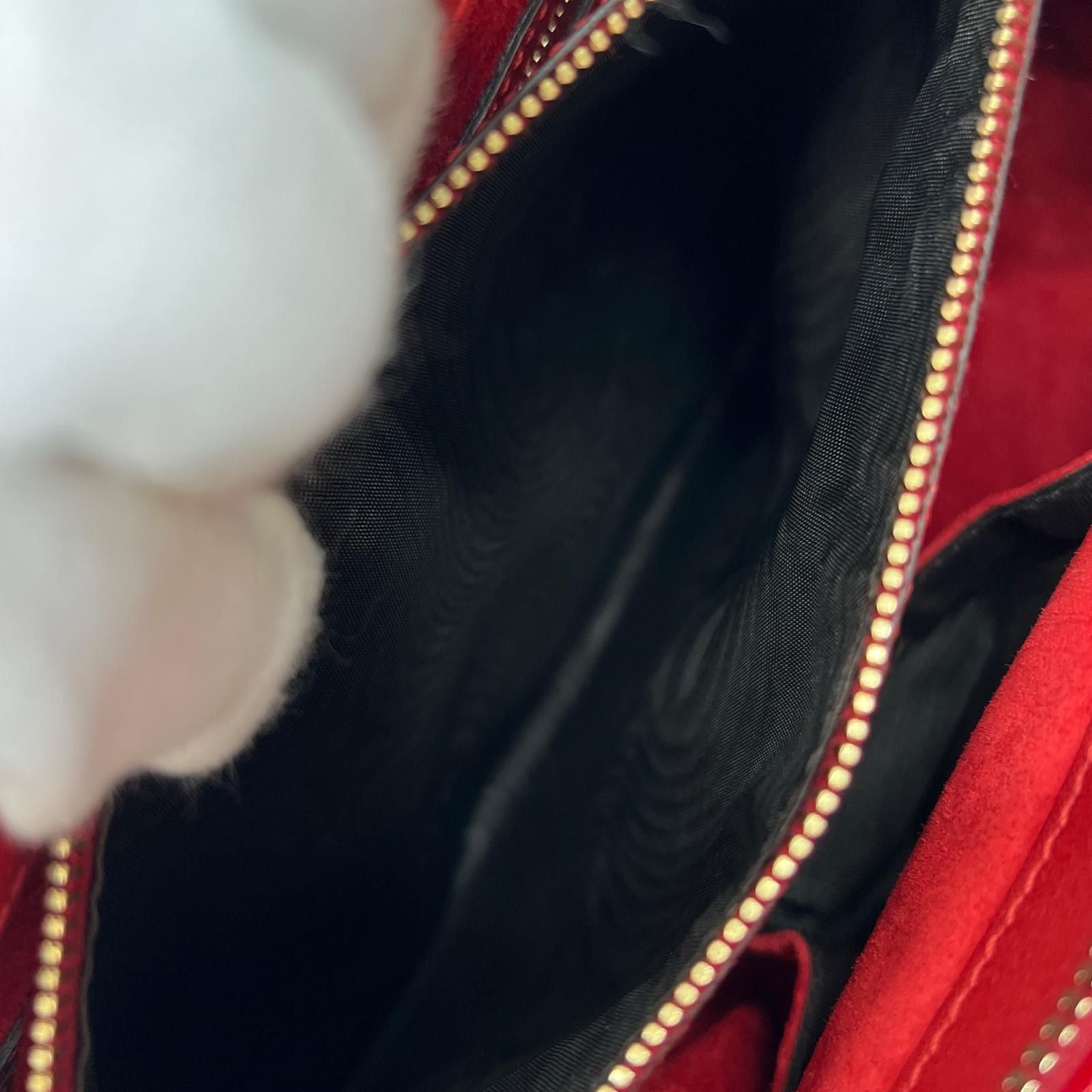 美品 GUCCI グッチ メイフェア 257612 トートバッグ エナメル/レザー 