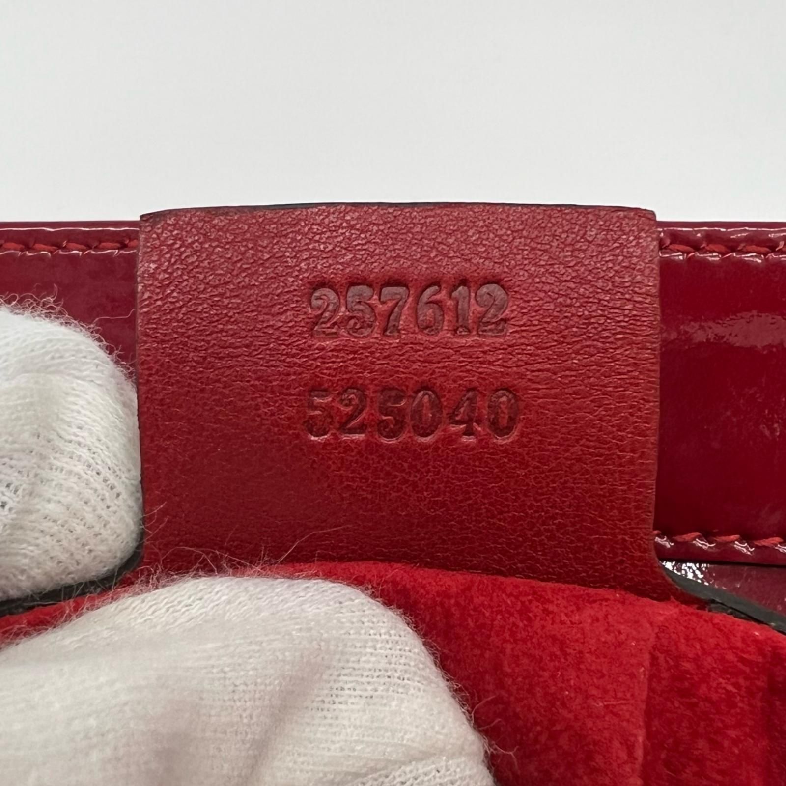 美品 GUCCI グッチ メイフェア 257612 トートバッグ エナメル/レザー 