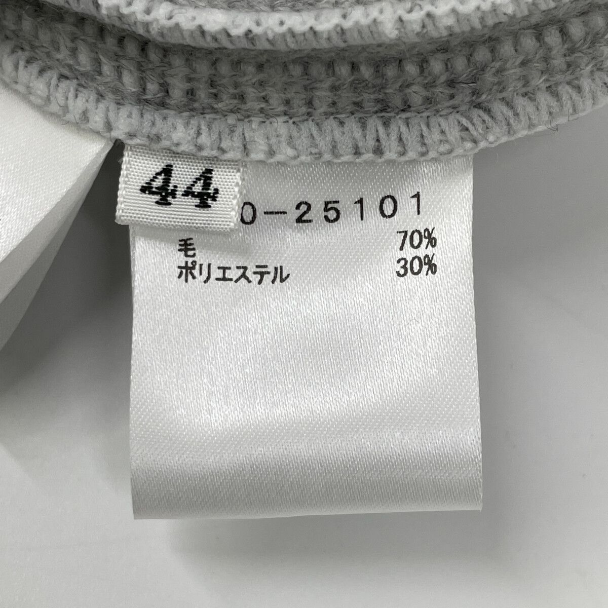 Mila Schoen ミラショーン 500-25101 ｸﾞﾚｰ ｳｰﾙ ｼｮｰﾙｶﾗｰﾎﾞﾀﾝﾚｽｺｰﾄ 44