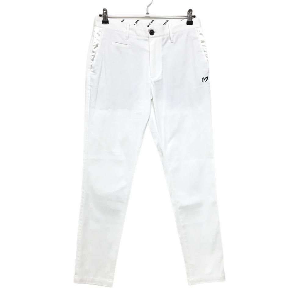 美品】マスターバニー パンツ 白 総柄地模様 ロゴ刺しゅう メンズ 3(S