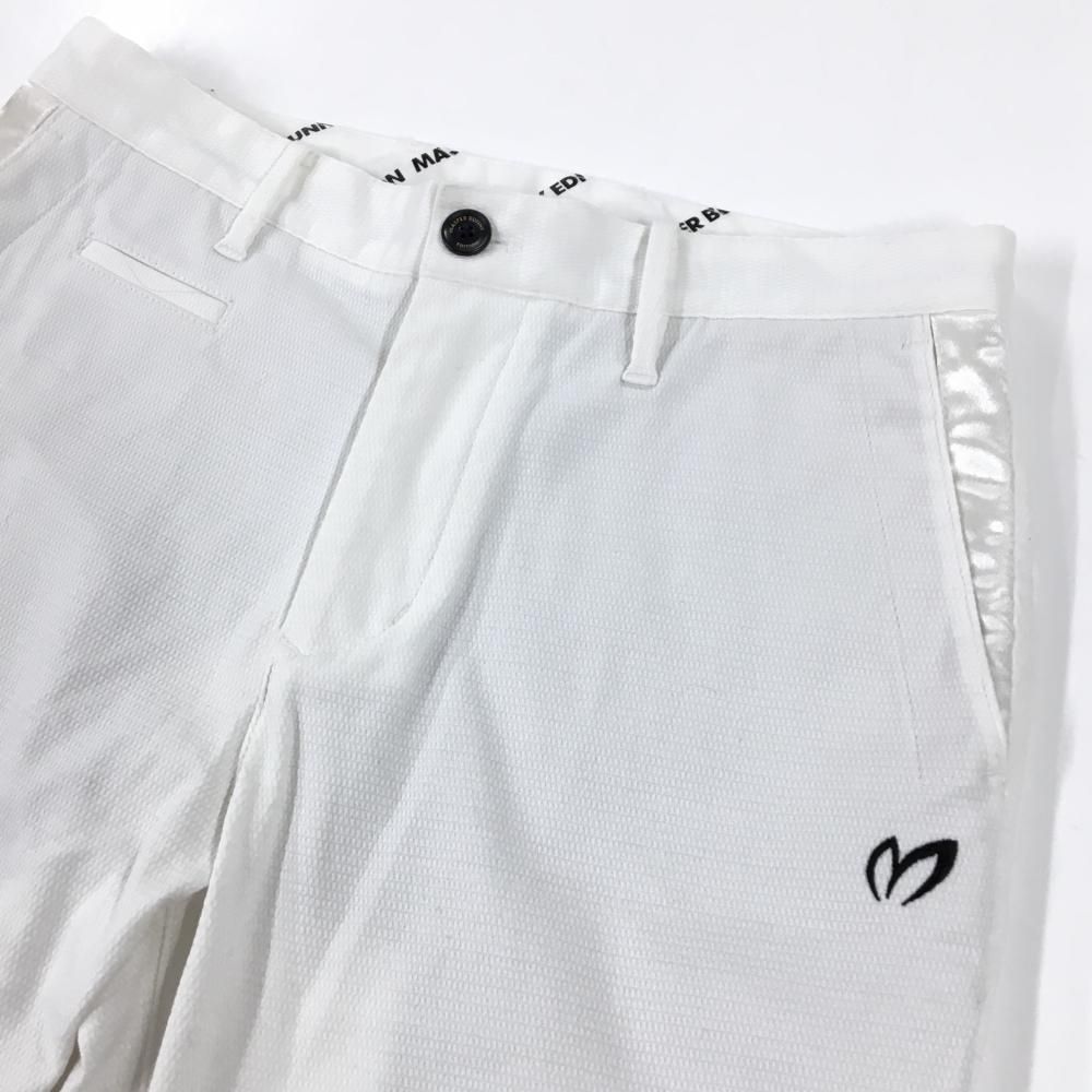 美品】マスターバニー パンツ 白 総柄地模様 ロゴ刺しゅう メンズ 3(S