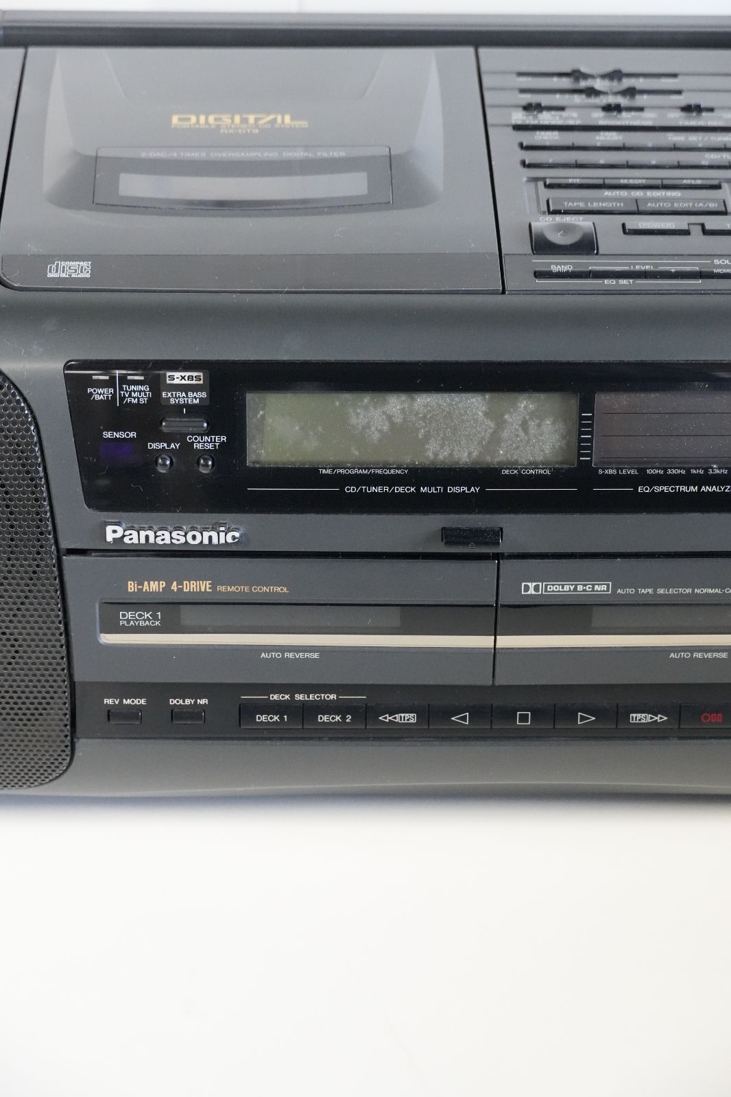 IM] 動作品 パナソニック CDラジカセ RX-DT9 ダブルカセット リモコン