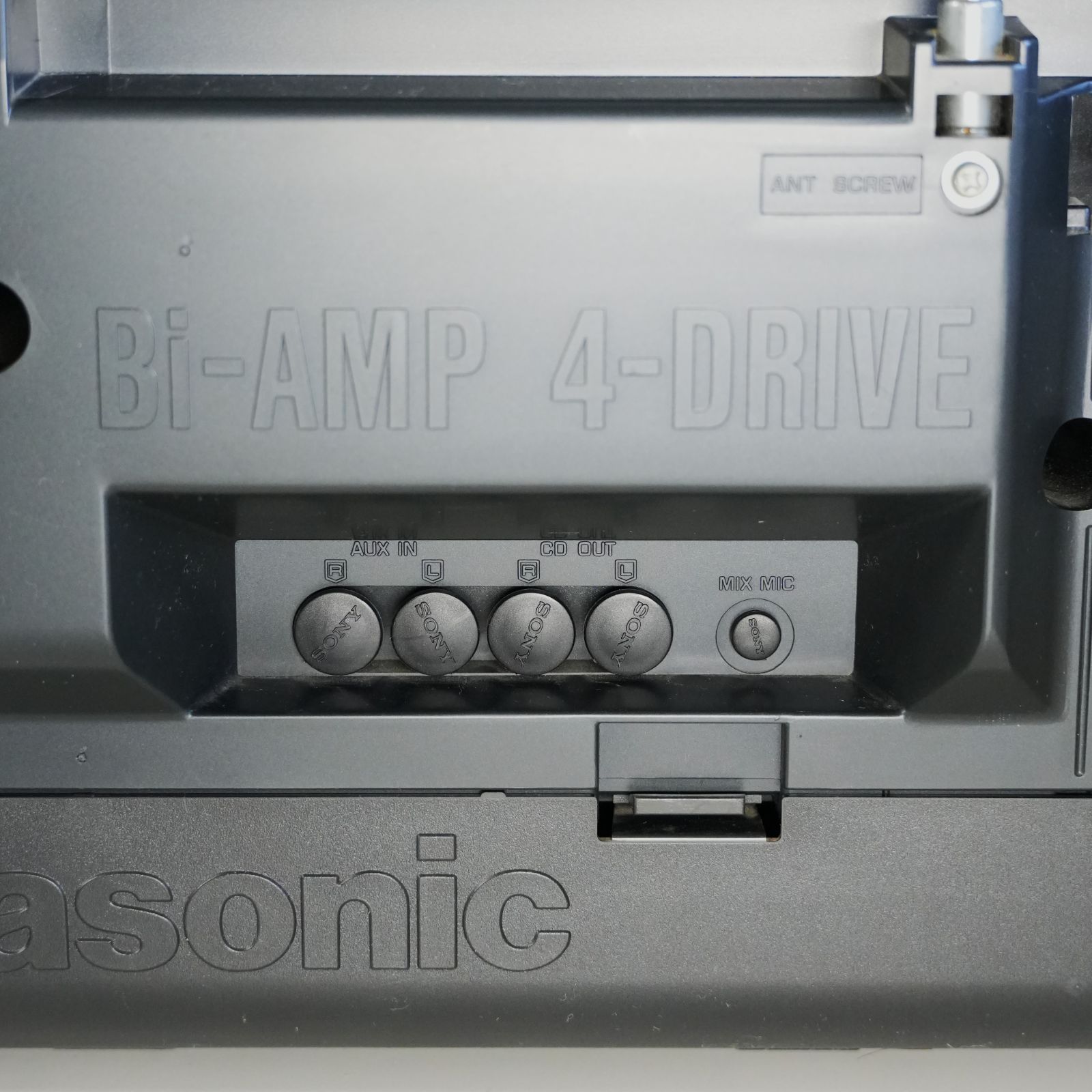 IM] 動作品 パナソニック CDラジカセ RX-DT9 ダブルカセット リモコン