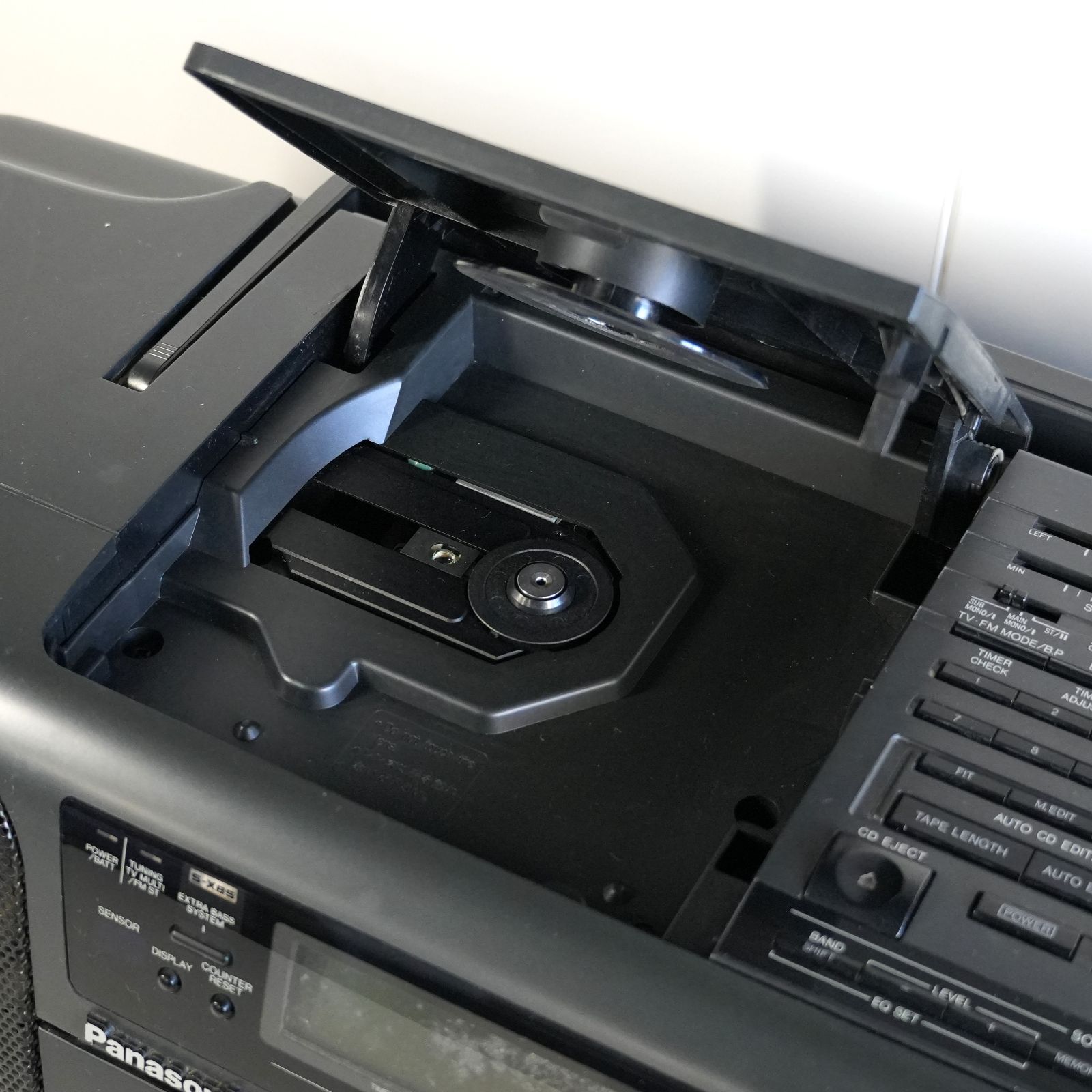 IM] 動作品 パナソニック CDラジカセ RX-DT9 ダブルカセット リモコン
