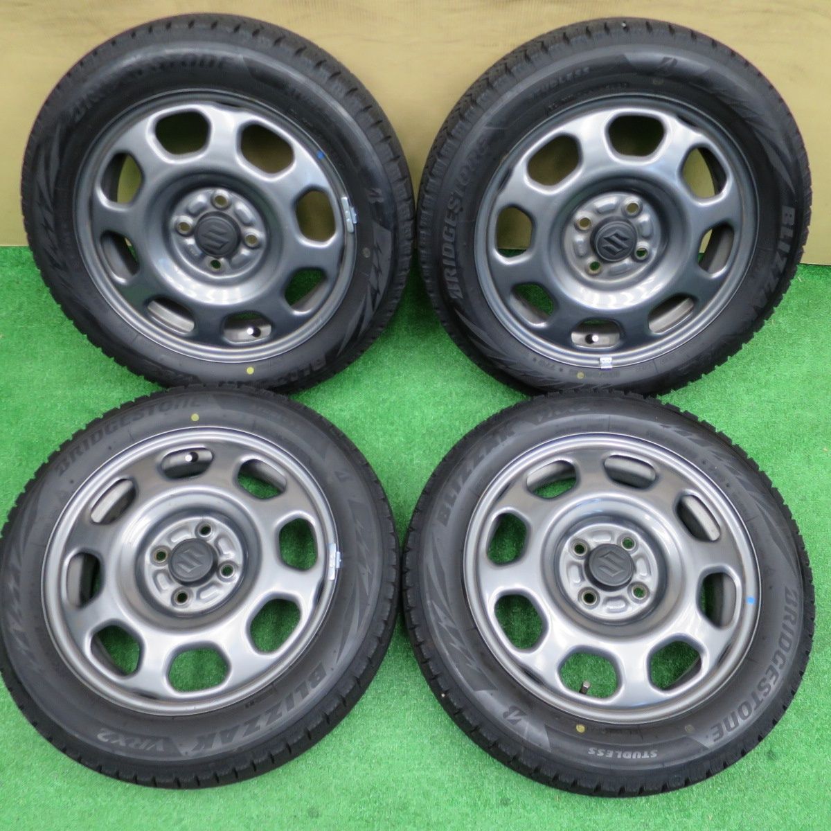 バリ溝！23年！9分☆スズキ ハスラー 純正 スチール 165/60R15