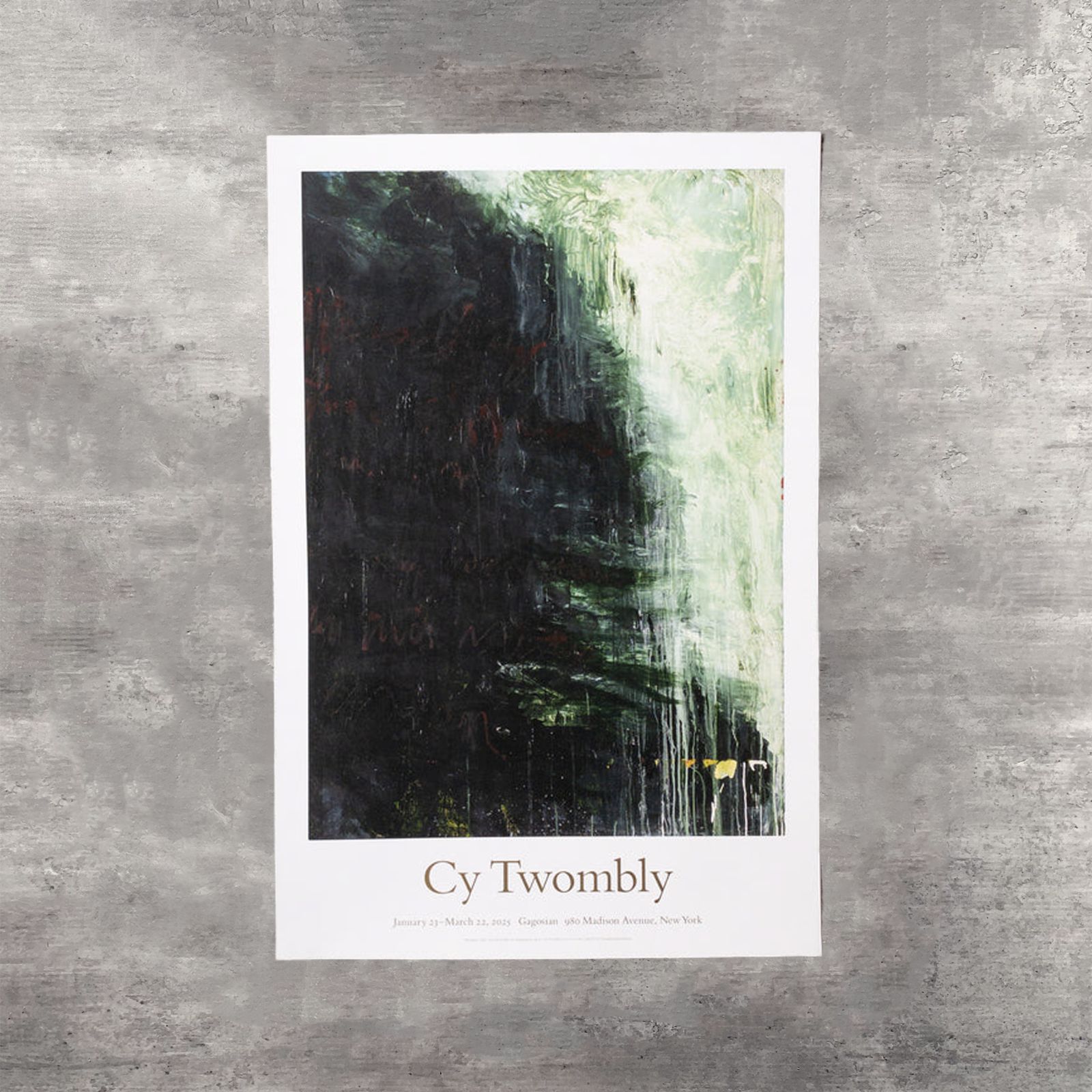 Cy Twombly｜Paesaggio｜公式エキシビションポスター｜2025｜Gagosian