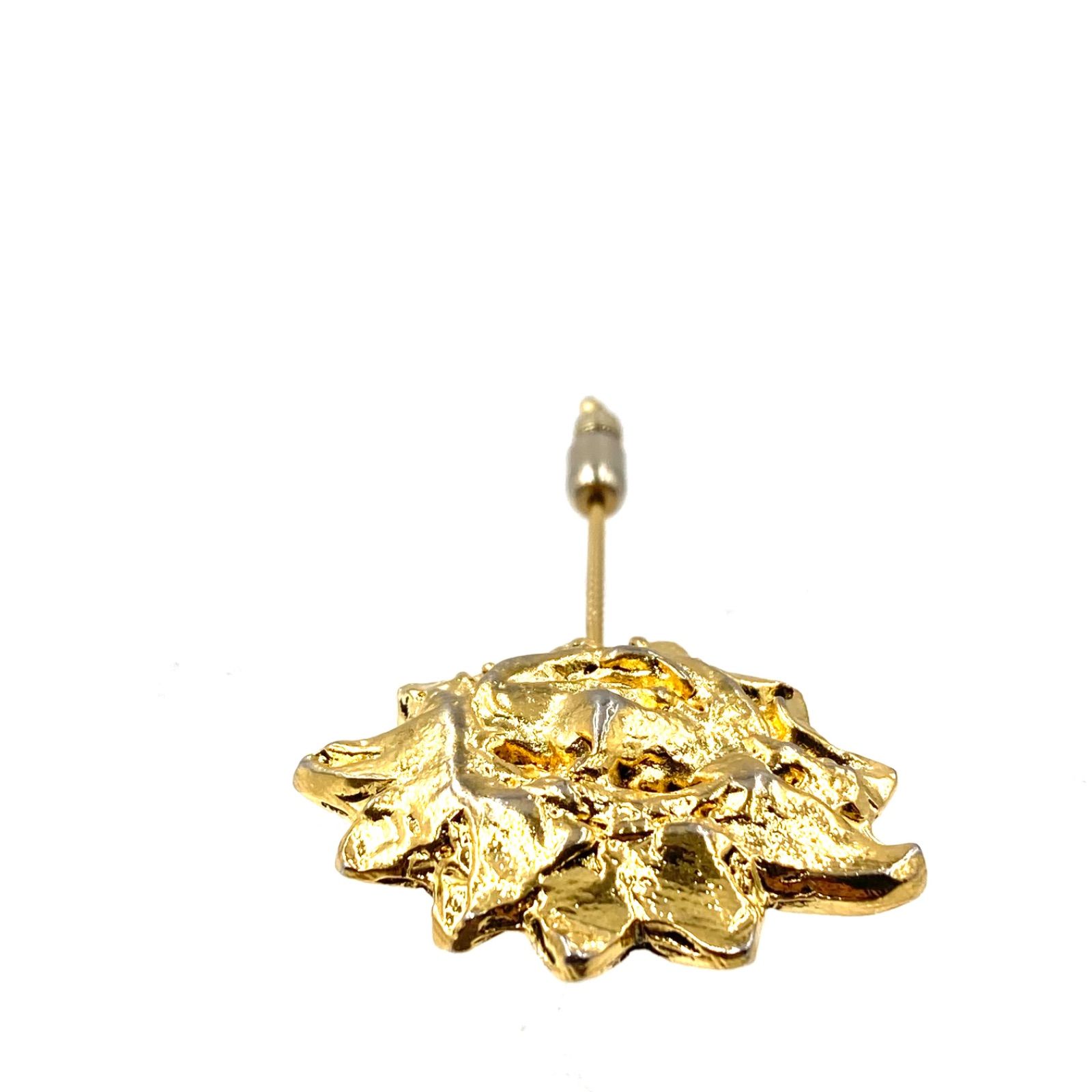 □美品□HERMES エルメス 太陽モチーフ ピンプローチ ゴールドトーン