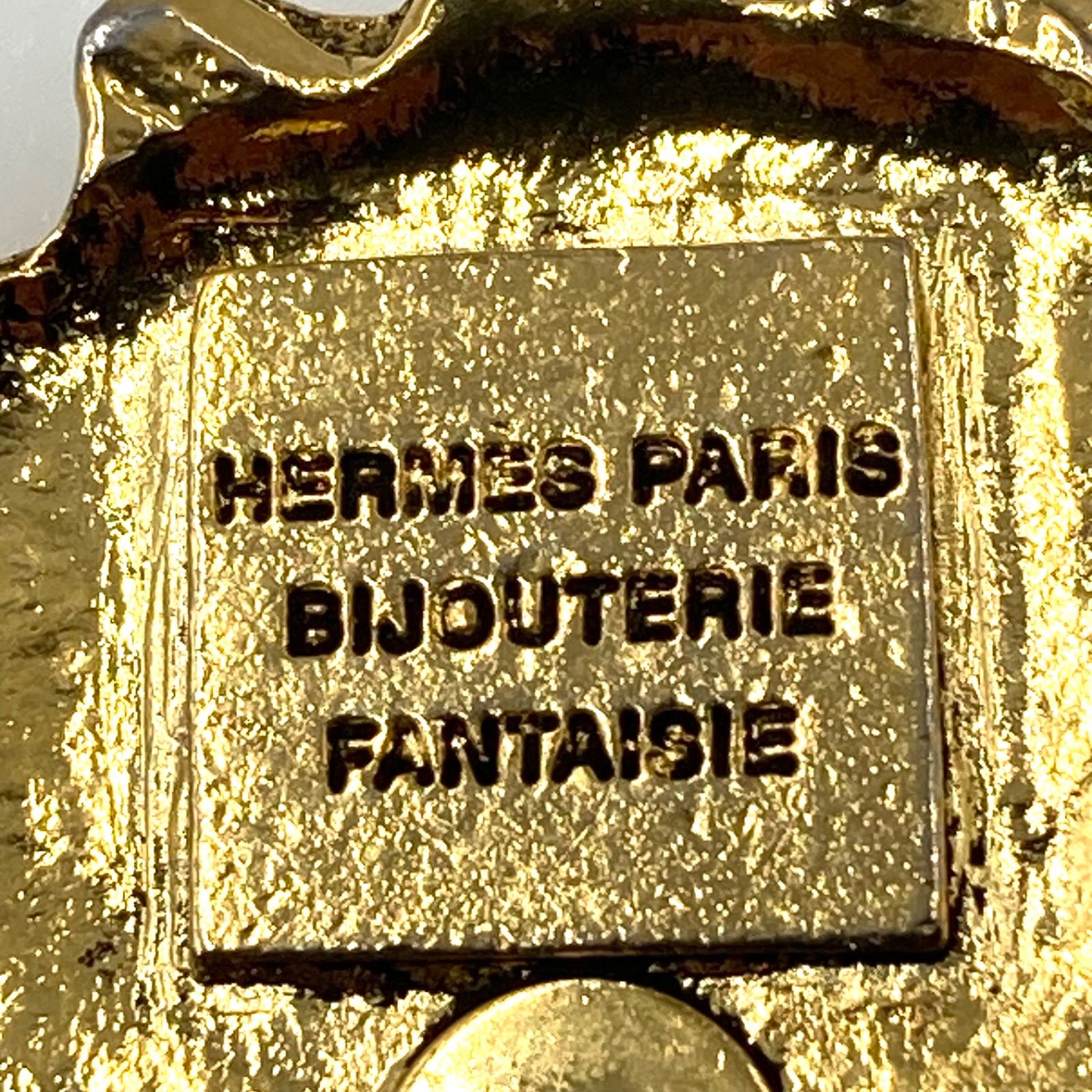 □美品□HERMES エルメス 太陽モチーフ ピンプローチ ゴールドトーン