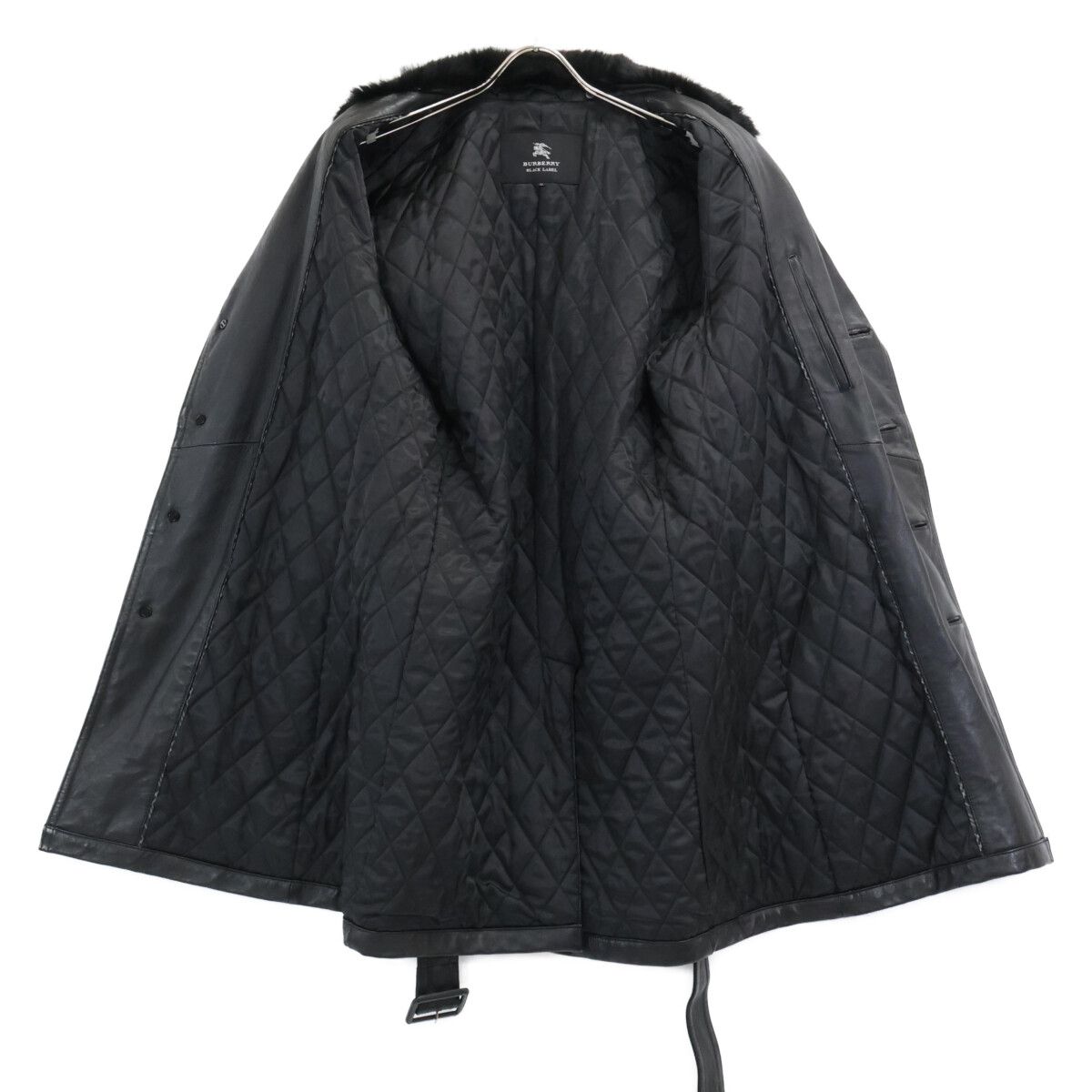 BURBERRY BLACK LABEL バーバリーブラックレーベル ﾌﾞﾗｯｸ ﾗﾋﾞｯﾄﾌｧｰ付き