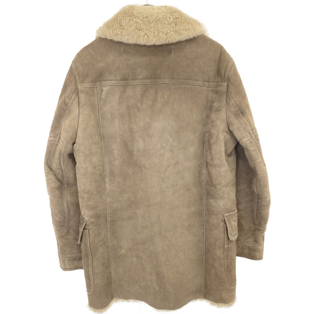 GUCCI グッチ ムートンコート GUCCI グッチ ﾌﾞﾗｳﾝ ﾗﾑﾑｰﾄﾝｺｰﾄ 46 - メルカリ