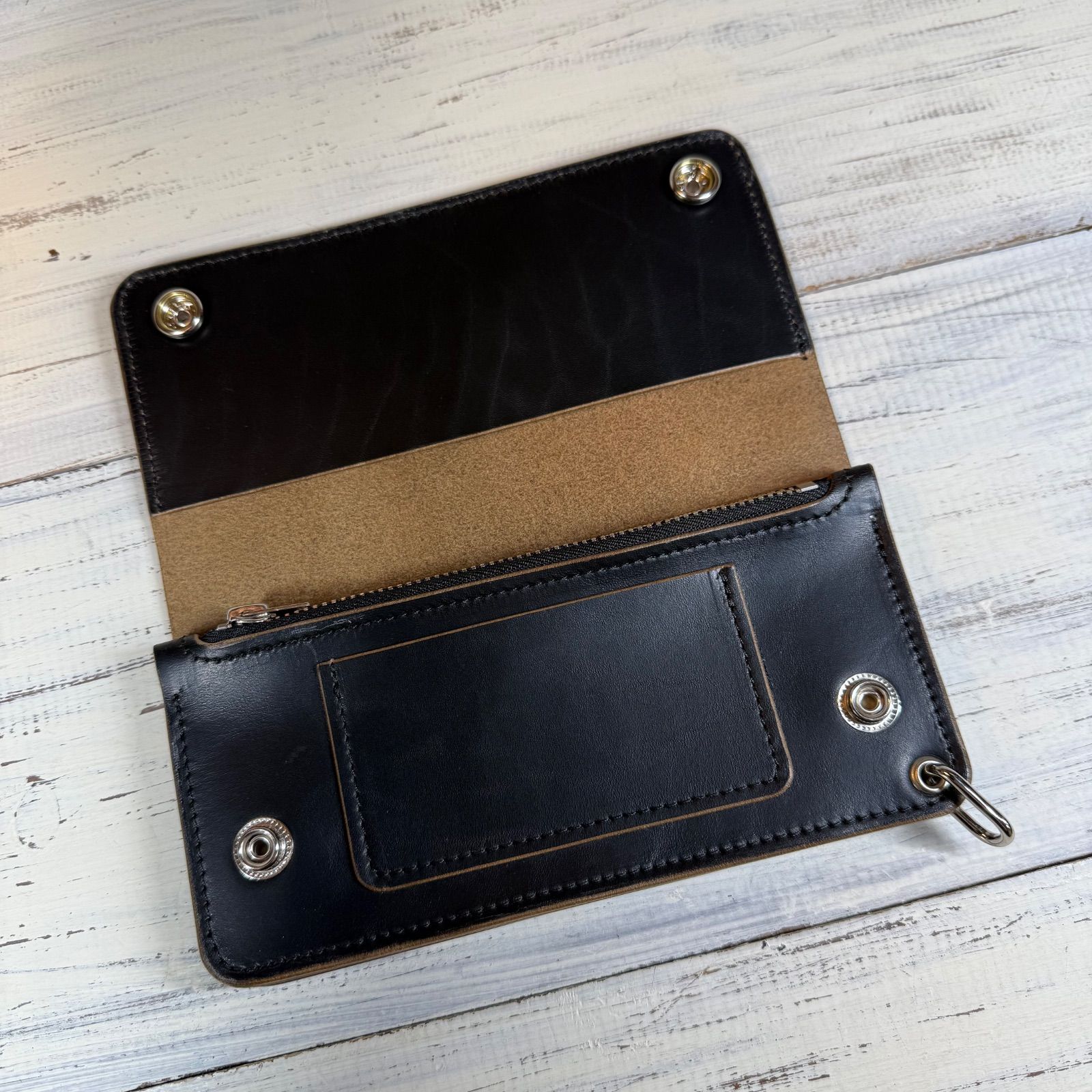 トラッカーウォレット ロング 3層】ホースバット シルバー TALON