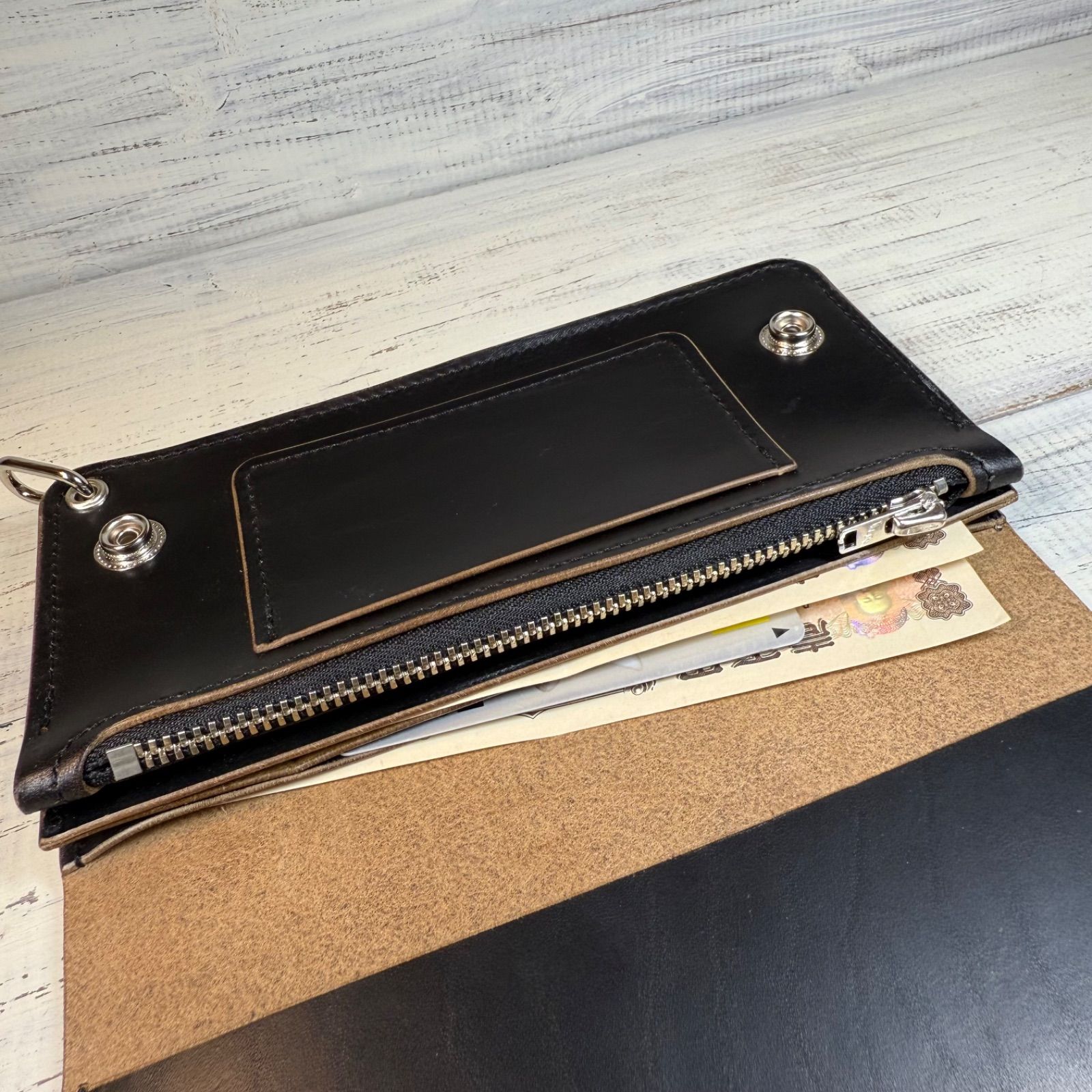 トラッカーウォレット ロング 3層】ホースバット シルバー TALON