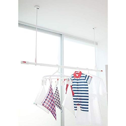  ナスタ エアフープ 天井取付タイプ ブラック グレー 2本入り KS NRP 020 MM BKGR 物干し 室内 m 物干しハンガー ピンチ 洗濯用品