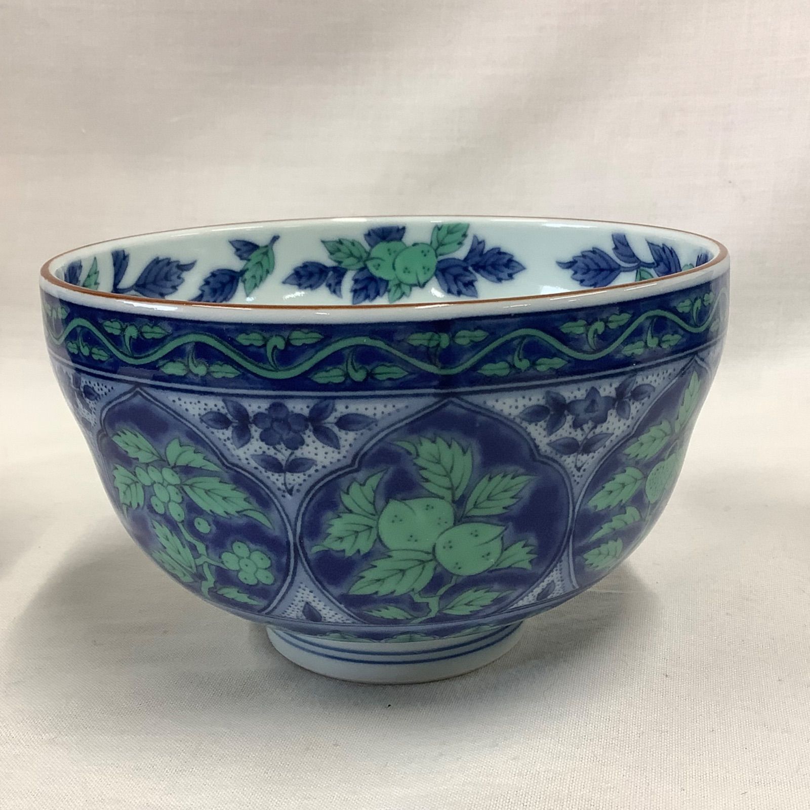 前畑陶器 青華緑彩 丼揃 4個セット 庫山窯 R793 - メルカリ