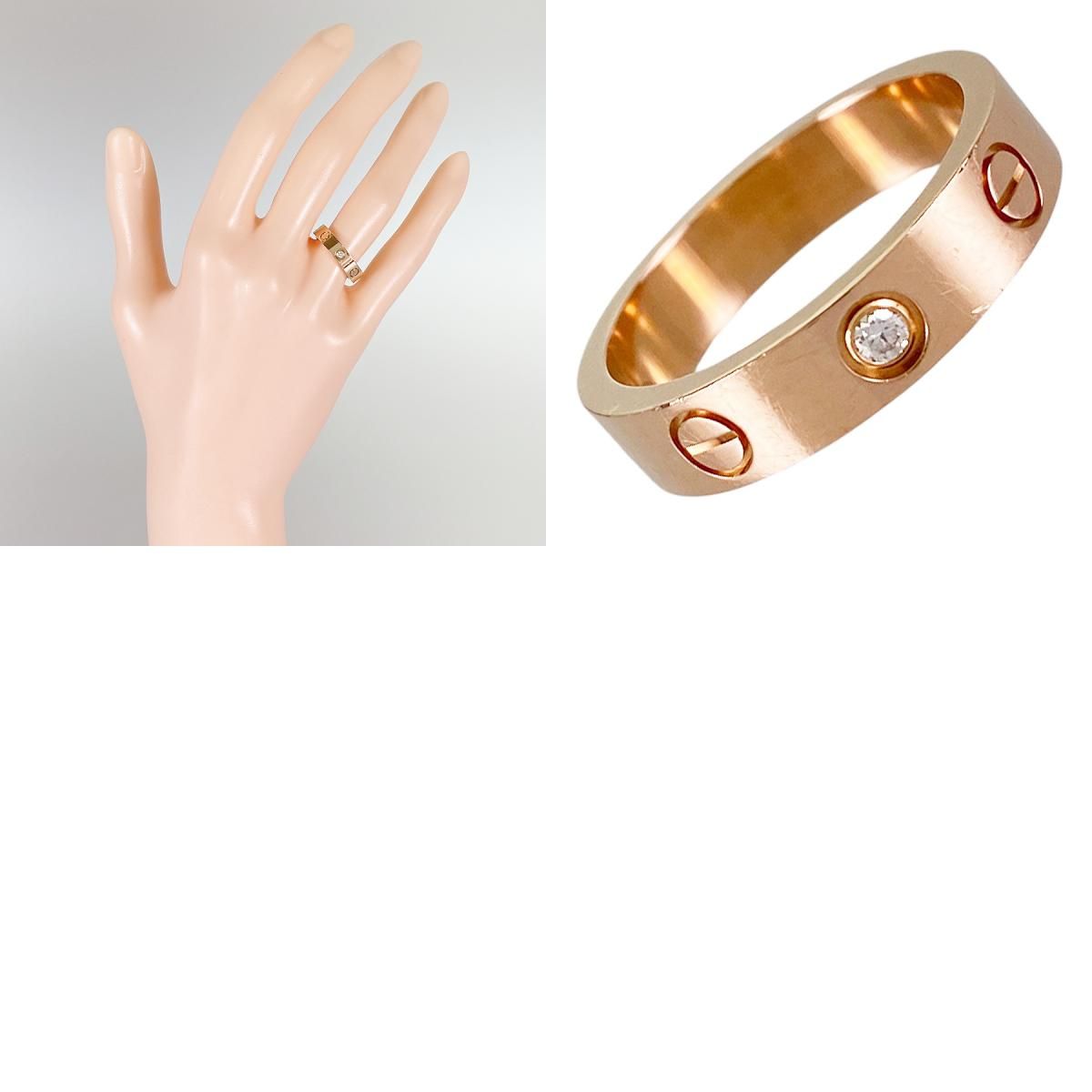 カルティエ Cartier ミニラブ K18PG ダイヤモンド 8号(48) リング sss