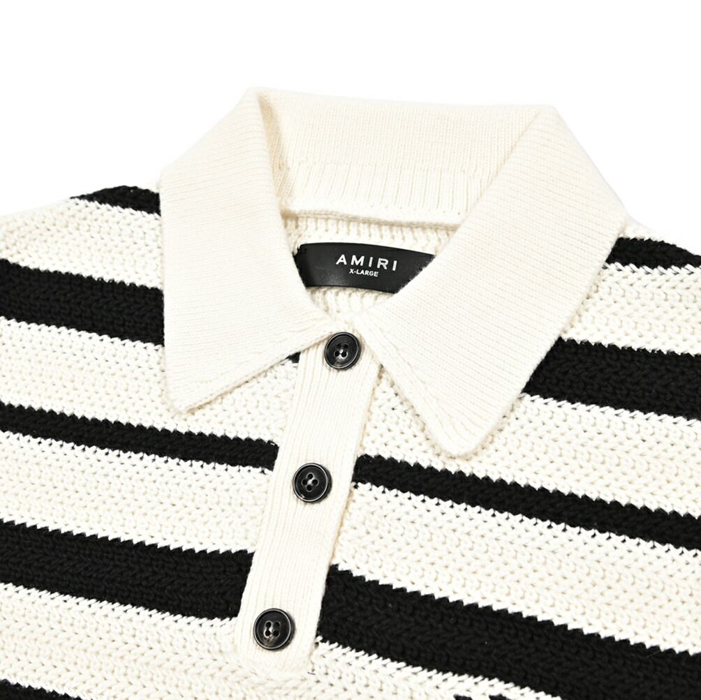 AMIRI アミリ / クロップド ニットポロシャツ 半袖 春夏 レディース