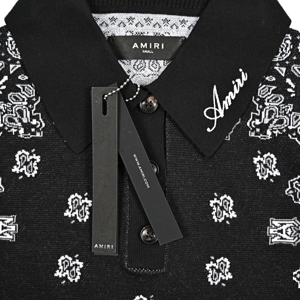 AMIRI アミリ / クロップド ニットポロシャツ 半袖 春夏 レディース 