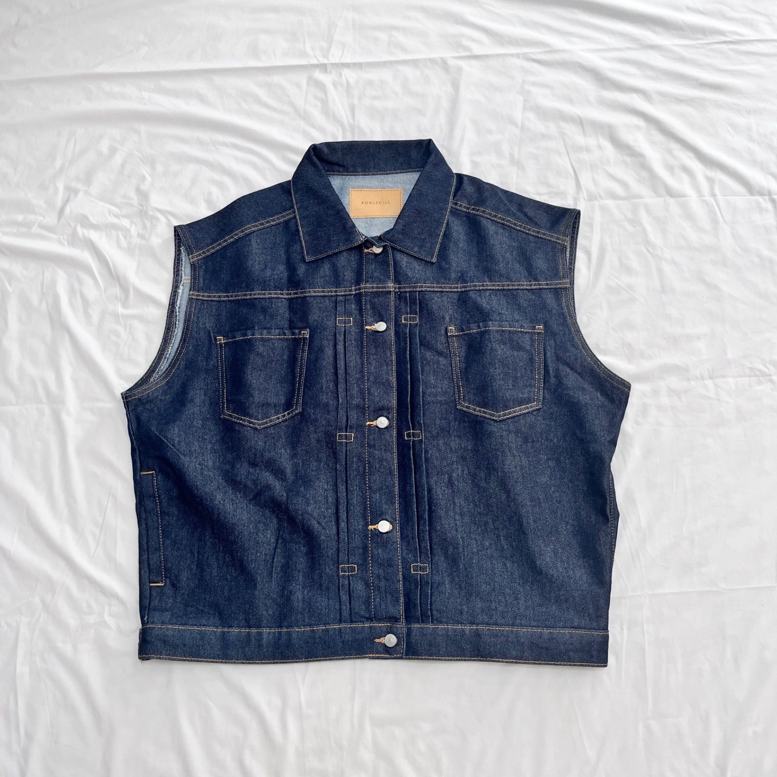 新品同様✨ボンルシール BONLECILL デニムベスト ビッグシルエット 