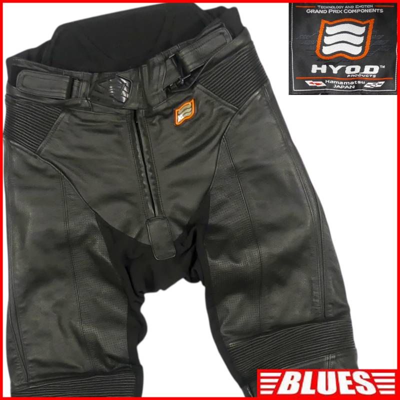 HYOD ヒョウドウ ライディングパンツ M レザーパンツ メンズ 黒