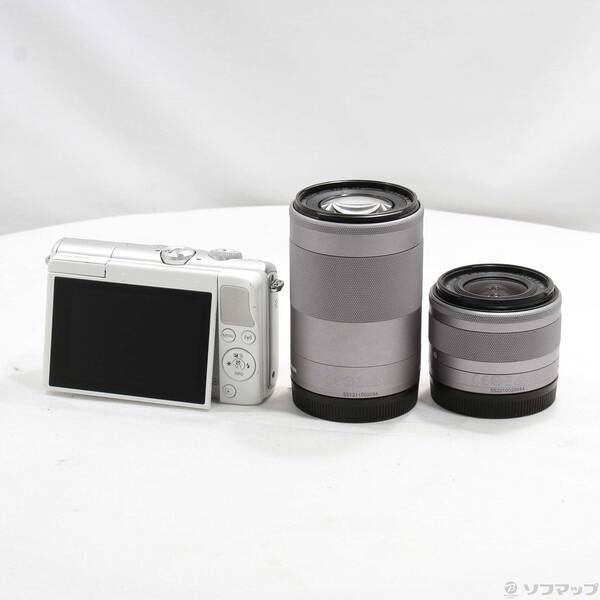 中古品〕 EOS M100 ホワイト ダブルズームキット【344】 - メルカリ