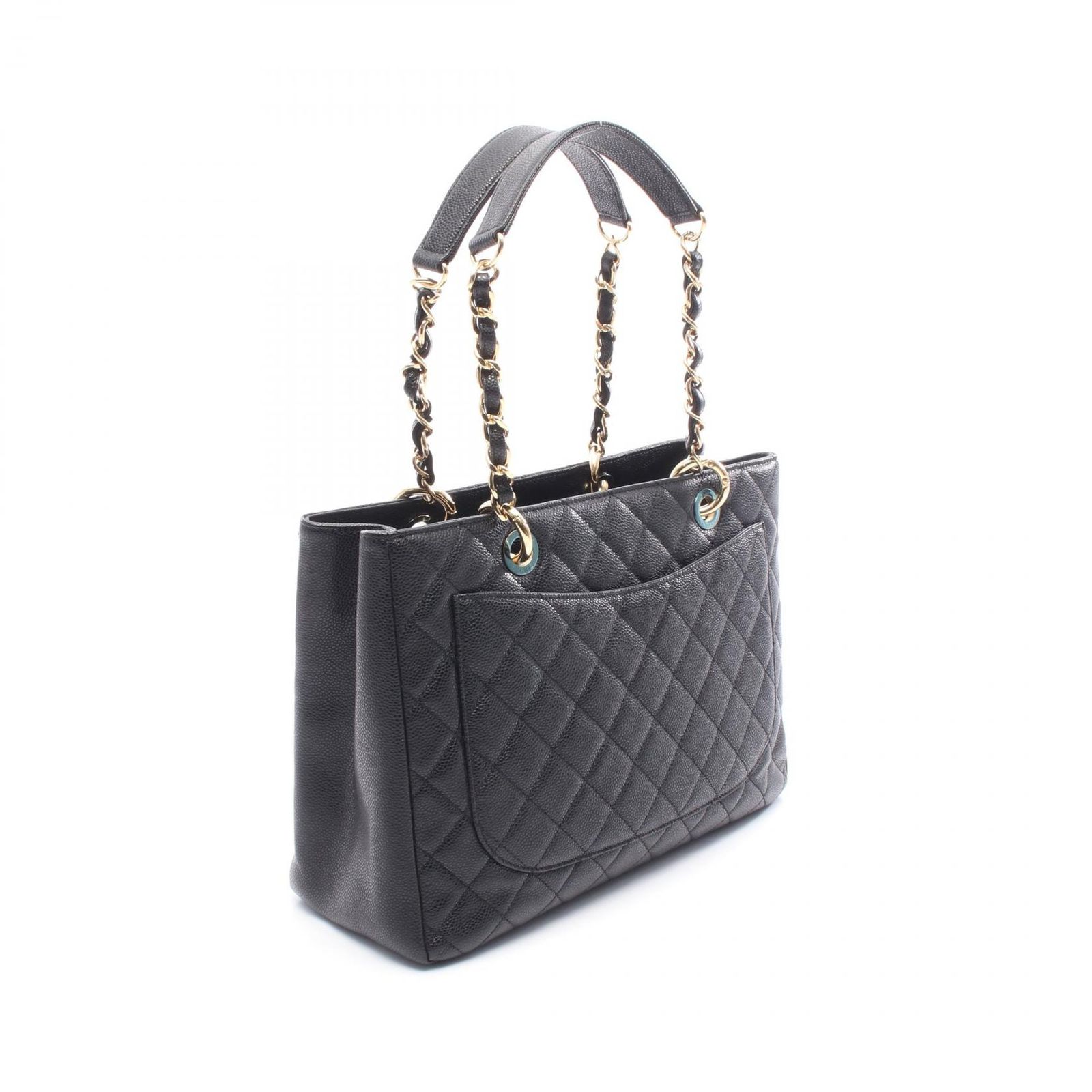 シャネル CHANEL マトラッセ グランドショッピング GST トートバッグ バッグ カーフ（牛革） レディース ブラック系 A50995 【中古】 シャネル CHANEL トートバッグ マトラッセ グランドショッピング GST