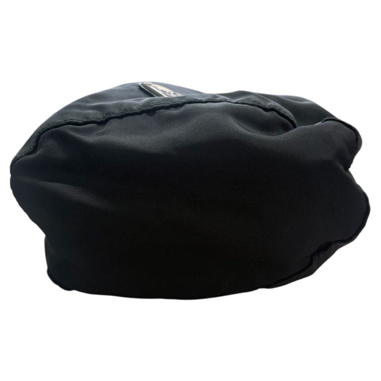 美品 PRADA プラダ テスート 三角ロゴプレート ブラック ナイロン