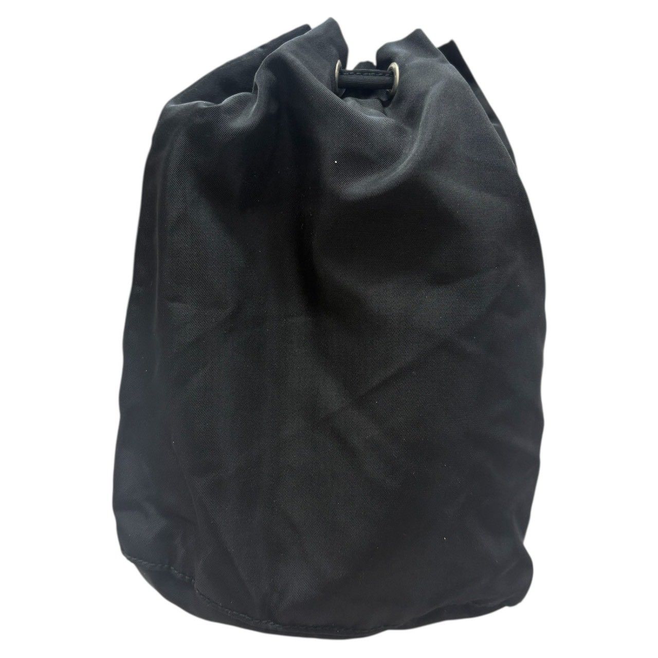 美品 PRADA プラダ テスート 三角ロゴプレート ブラック ナイロン